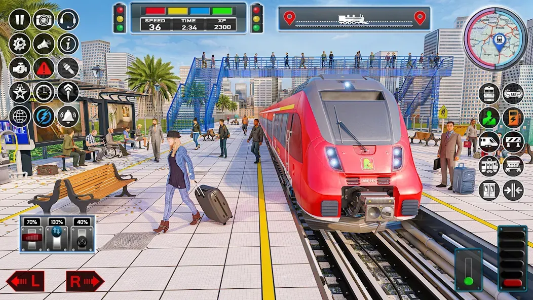 City Train Game 3d Train games [МОД: Меню, Бесконечные монеты и Открытые уровни] Screenshot 5