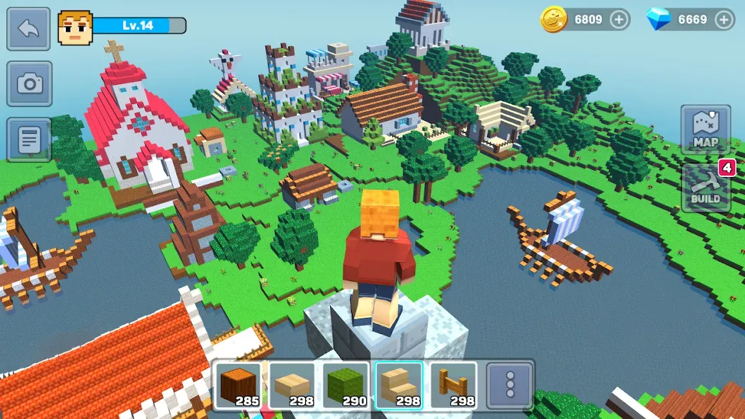 MiniCraft: Blocky Craft 2024 (МиниКрафт) [МОД: Меню, Бесконечные монеты и Открытые уровни] Screenshot 1