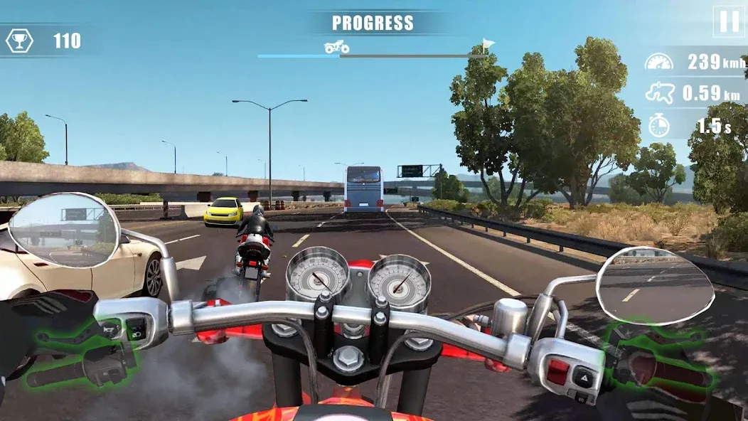 Moto Bike Race : Driving Car (Мото Байк Рейс) [МОД: Много денег, Монет и Все открыто] Screenshot 3