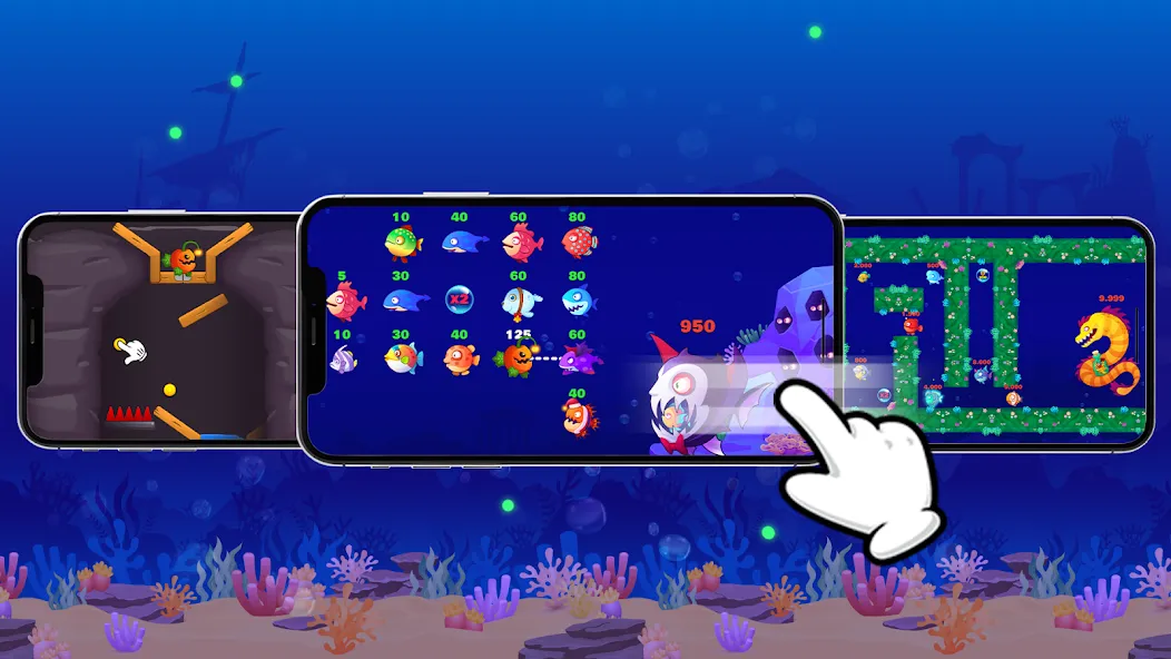 Eat Fish.IO : Fish Battle [МОД: Много денег, Монет и Все открыто] Screenshot 3