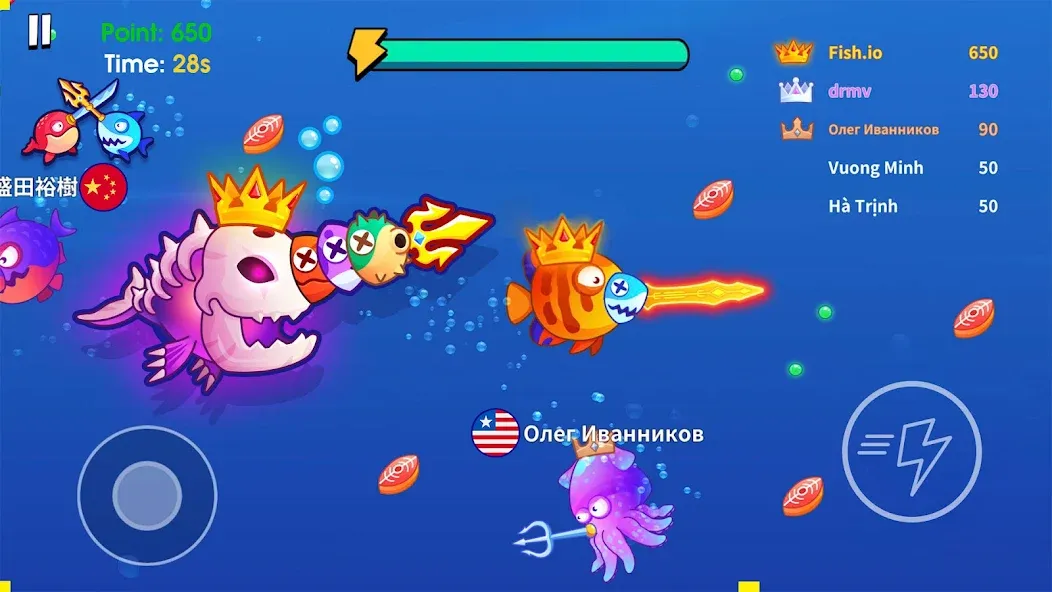 Sword Shark.io - Hungry Shark [МОД: Меню, Бесконечные монеты и Открытые уровни] Screenshot 2