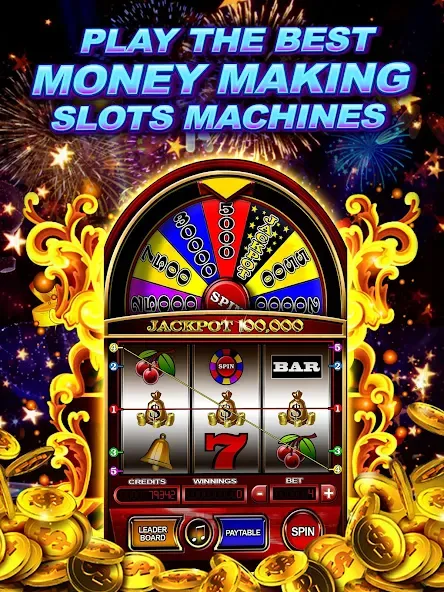 Money Wheel Slot Machine Game (Мани Вил Слот Машине Гейм) [MOD: Все разблокировано] - Скриншот 5
