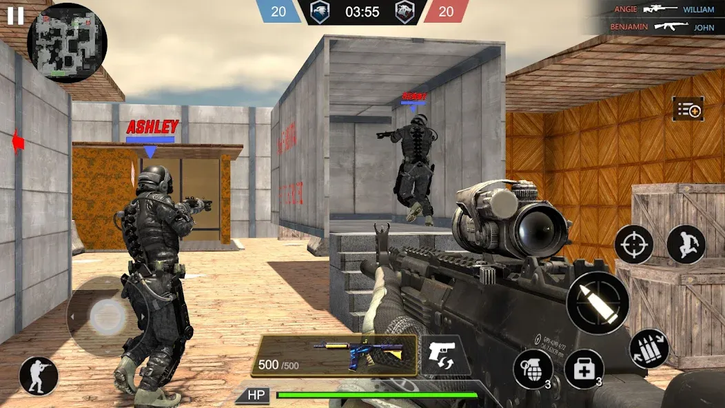 Army Commando Shooting Games [МОД: Меню, Бесконечные монеты и Открытые уровни] Screenshot 2