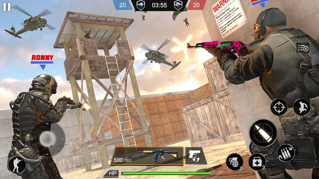 Army Commando Shooting Games [МОД: Меню, Бесконечные монеты и Открытые уровни] Screenshot 4