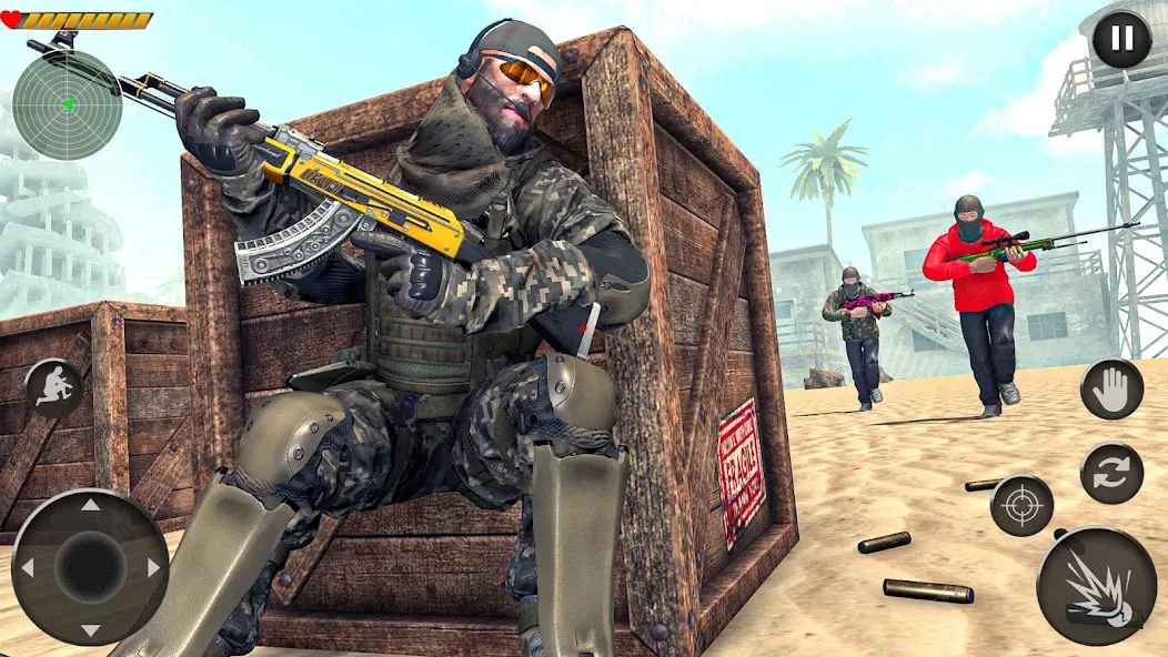 Army Commando Shooting Games [МОД: Меню, Бесконечные монеты и Открытые уровни] Screenshot 5