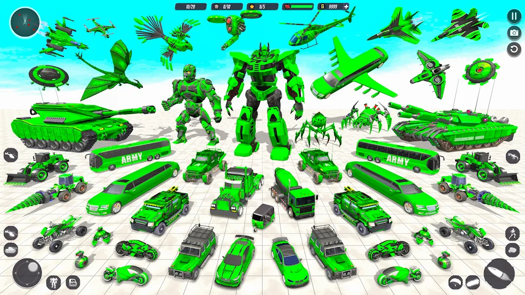 Tank Robot Game Army Games (армейский танк робот трансформационная игра) [МОД: Деньги, Монеты и Меню MOD] Screenshot 1