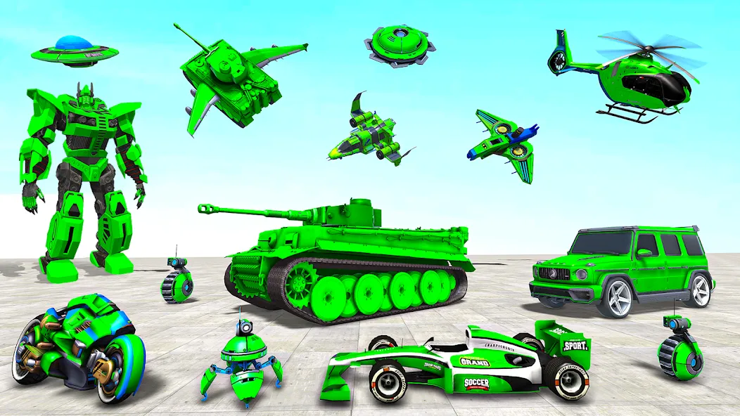 Tank Robot Game Army Games (армейский танк робот трансформационная игра) [МОД: Деньги, Монеты и Меню MOD] Screenshot 2