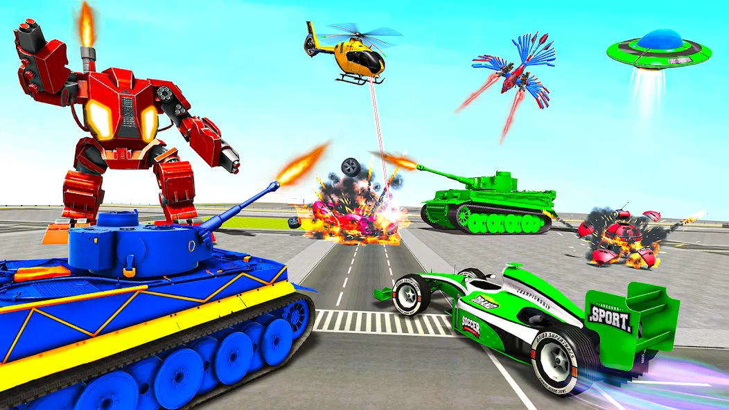 Tank Robot Game Army Games (армейский танк робот трансформационная игра) [МОД: Деньги, Монеты и Меню MOD] Screenshot 5