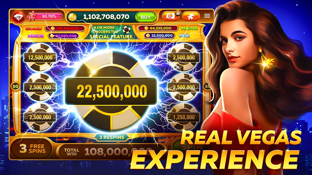 Infinity Slots - Casino Games (Инфинити Слоты) [МОД: Все открыто, Дополнительные деньги и Меню MOD] Screenshot 1