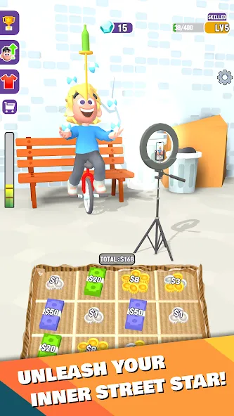 Street Life: Merge Tap Clicker (Беггинг Лайф) [МОД: Много монет, Открытые уровни и Мега MOD] Screenshot 1