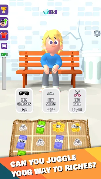 Street Life: Merge Tap Clicker (Беггинг Лайф) [МОД: Много монет, Открытые уровни и Мега MOD] Screenshot 2