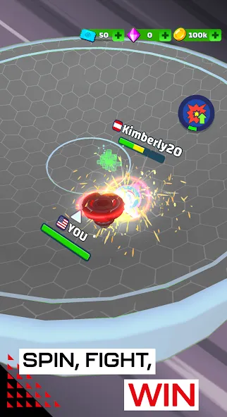 Spinner Fighter Arena (Спиннер Файтер Арена) [MOD: Бесконечные деньги] - Скриншот 5