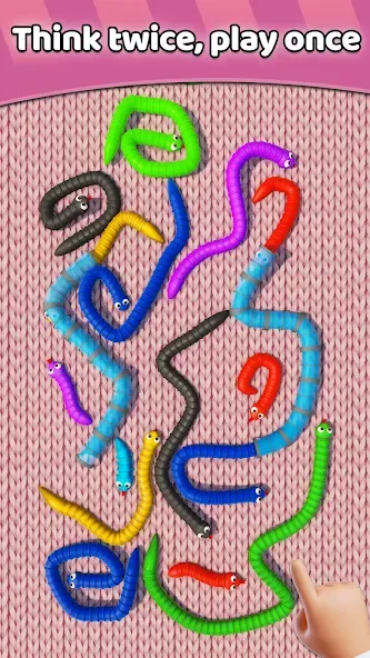 Tangled Snakes Puzzle Game (Танглед Снейк 3Д) [МОД: Деньги, Монеты и Меню MOD] Screenshot 2