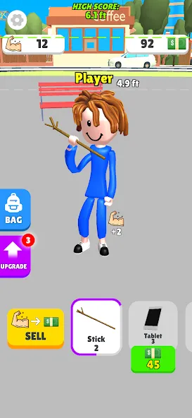 Lifting Hero (Лифтинг герой) [МОД: Много денег, Монет и Все открыто] Screenshot 1