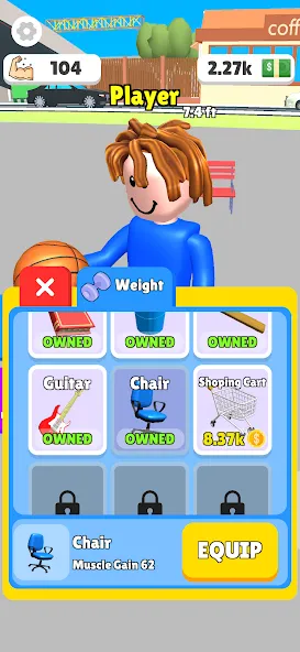 Lifting Hero (Лифтинг герой) [МОД: Много денег, Монет и Все открыто] Screenshot 2
