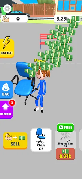 Lifting Hero (Лифтинг герой) [МОД: Много денег, Монет и Все открыто] Screenshot 4