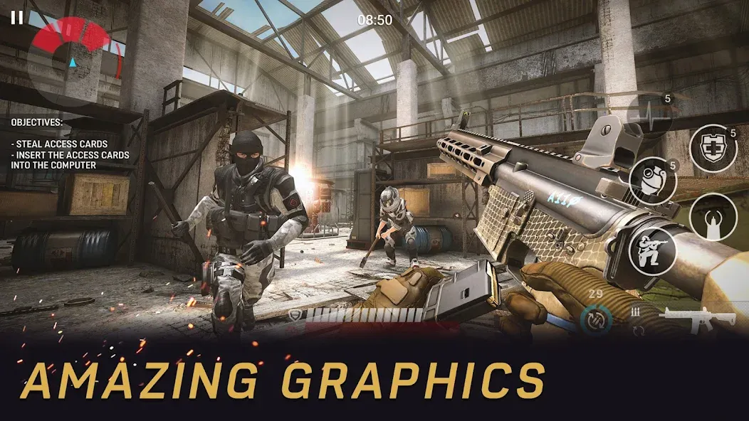 Warface GO: FPS shooting games (Варфейс ГО) [МОД: Много монет, Открытые уровни и Мега MOD] Screenshot 5