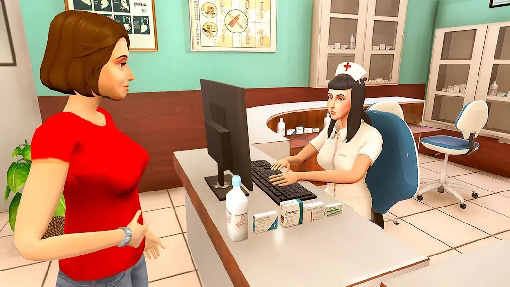 Virtual Pregnant Mom Baby Care (Виртуальная беременная мама Уход за младенцем) [МОД: Деньги, Монеты и Меню MOD] Screenshot 1