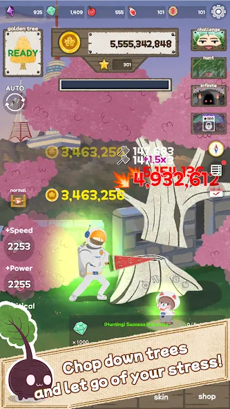 Woodcutter: Idle Clicker (Вудкаттер) [МОД: Бесконечные деньги, Монеты и Мега MOD] Screenshot 2