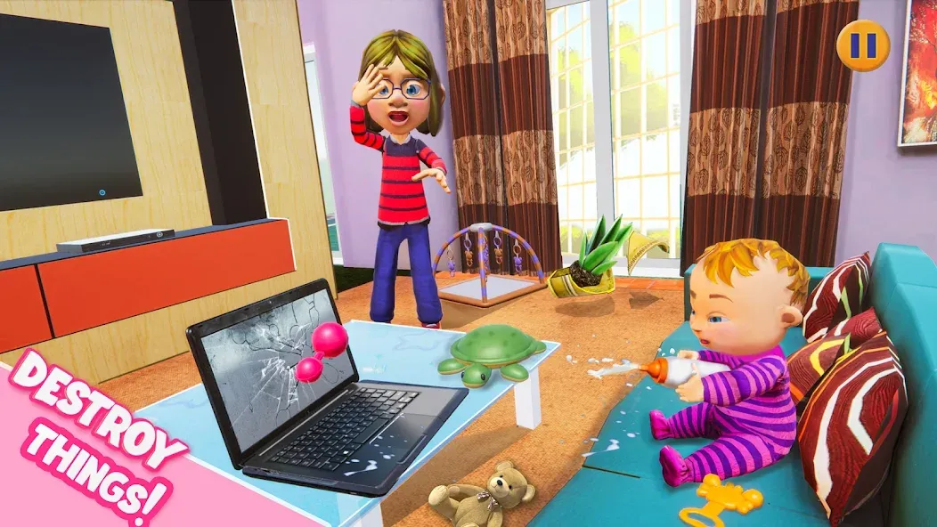 Virtual Baby Mother Simulator [МОД: Все открыто, Дополнительные деньги и Меню MOD] Screenshot 4