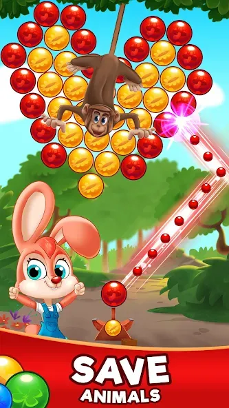 Bubble Friends Bubble Shooter [МОД: Много денег, Монет и Все открыто] Screenshot 2