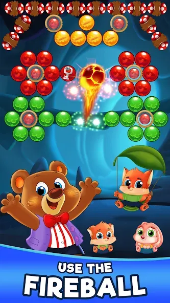 Bubble Friends Bubble Shooter [МОД: Много денег, Монет и Все открыто] Screenshot 3