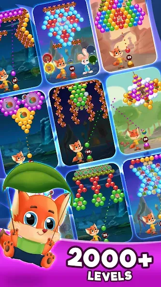 Bubble Friends Bubble Shooter [МОД: Много денег, Монет и Все открыто] Screenshot 5