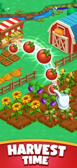Farm Blast - Merge & Pop [МОД: Меню, Бесконечные монеты и Открытые уровни] Screenshot 5