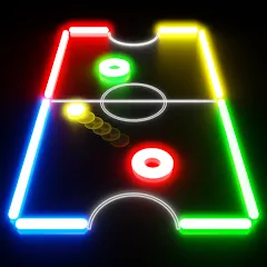 Скачать Glow Hockey (Глоу Хоккей) [МОД: Много монет, Открытые уровни и Мега MOD] | Взлом Glow Hockey на Андроид