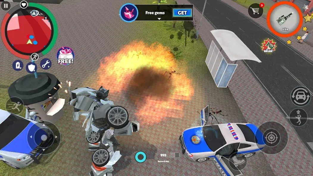 Robot Car (робот машина) [МОД: Деньги, Монеты и Меню MOD] Screenshot 5