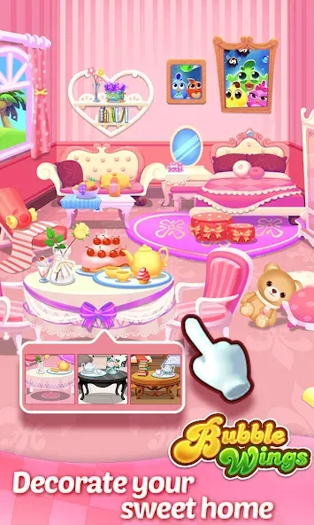 Bubble Wings: bubble shooter (Бабл Вингс) [МОД: Меню, Бесконечные монеты и Открытые уровни] Screenshot 3
