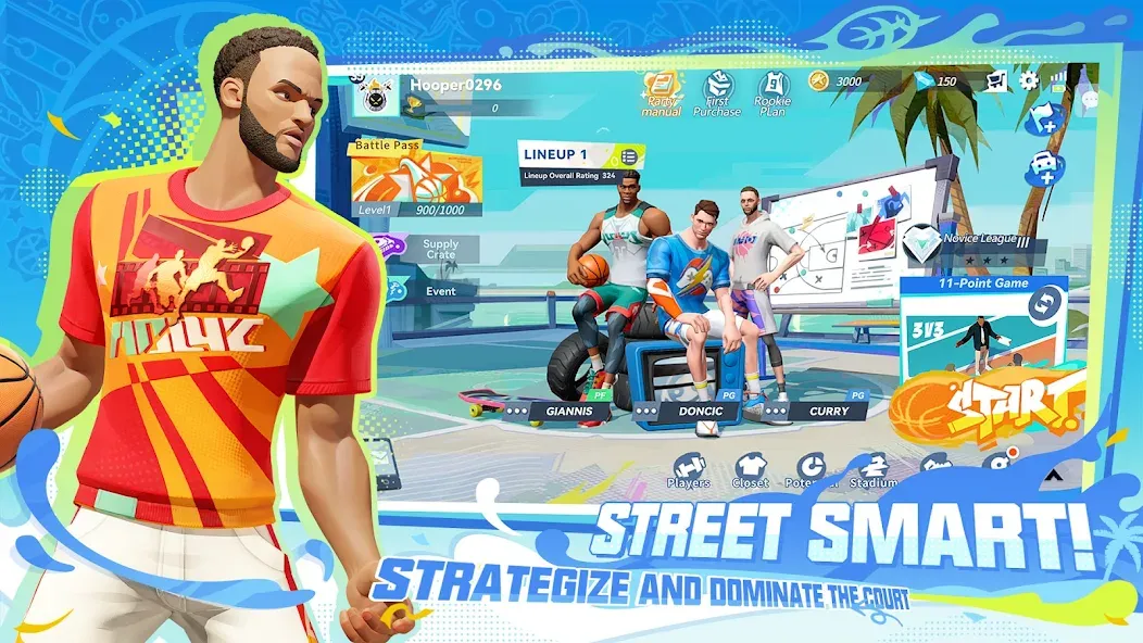 Dunk City Dynasty (Данк Сити Династия) [МОД: Много монет, Открытые уровни и Мега MOD] Screenshot 4