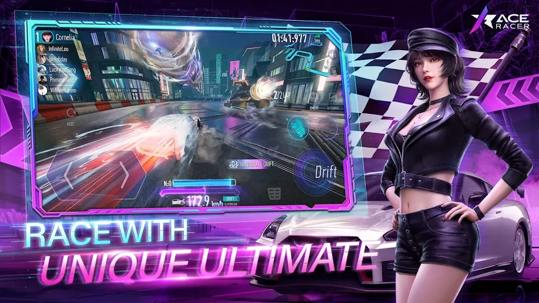 Ace Racer (Эйс Рейсер) [МОД: Меню, Бесконечные монеты и Открытые уровни] Screenshot 1