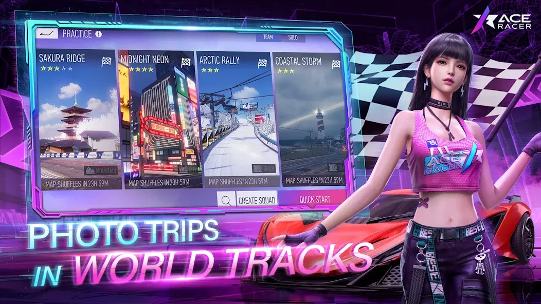 Ace Racer (Эйс Рейсер) [МОД: Меню, Бесконечные монеты и Открытые уровни] Screenshot 3