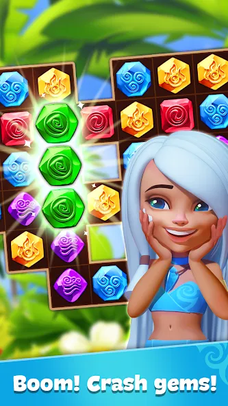 Gemmy Lands: Match 3 Games [МОД: Меню, Бесконечные монеты и Открытые уровни] Screenshot 3
