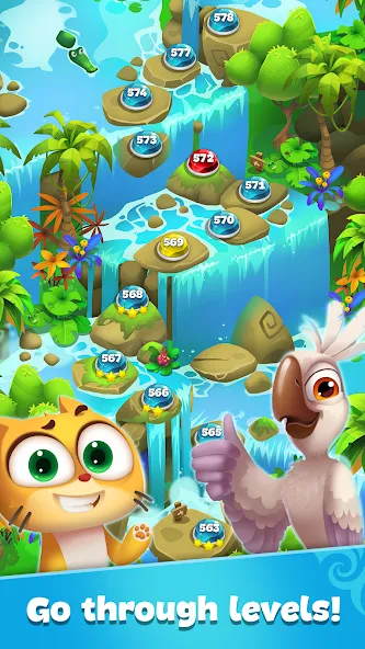 Gemmy Lands: Match 3 Games [МОД: Меню, Бесконечные монеты и Открытые уровни] Screenshot 4