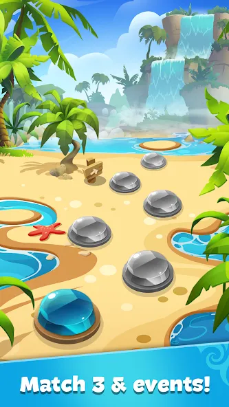 Gemmy Lands: Match 3 Games [МОД: Меню, Бесконечные монеты и Открытые уровни] Screenshot 5