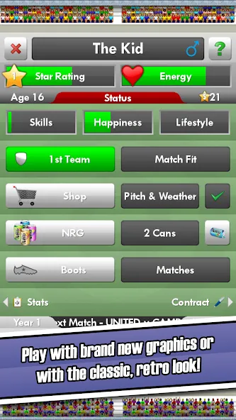 New Star Soccer (Нью Стар Соккер) [МОД: Меню, Бесконечные монеты и Открытые уровни] Screenshot 2