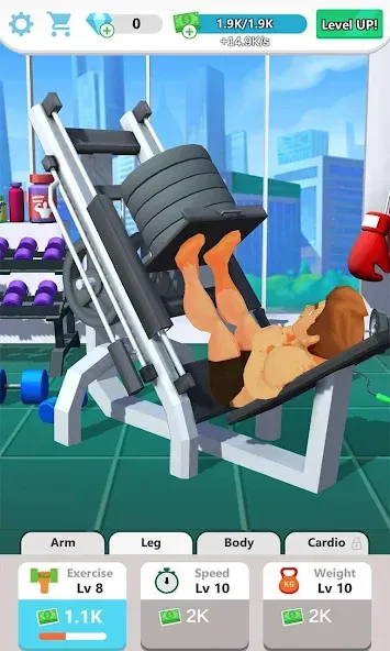 Muscle Tycoon 3D: MMA Boxing (Масл Тайкун 3D) [МОД: Много денег, Монет и Все открыто] Screenshot 3