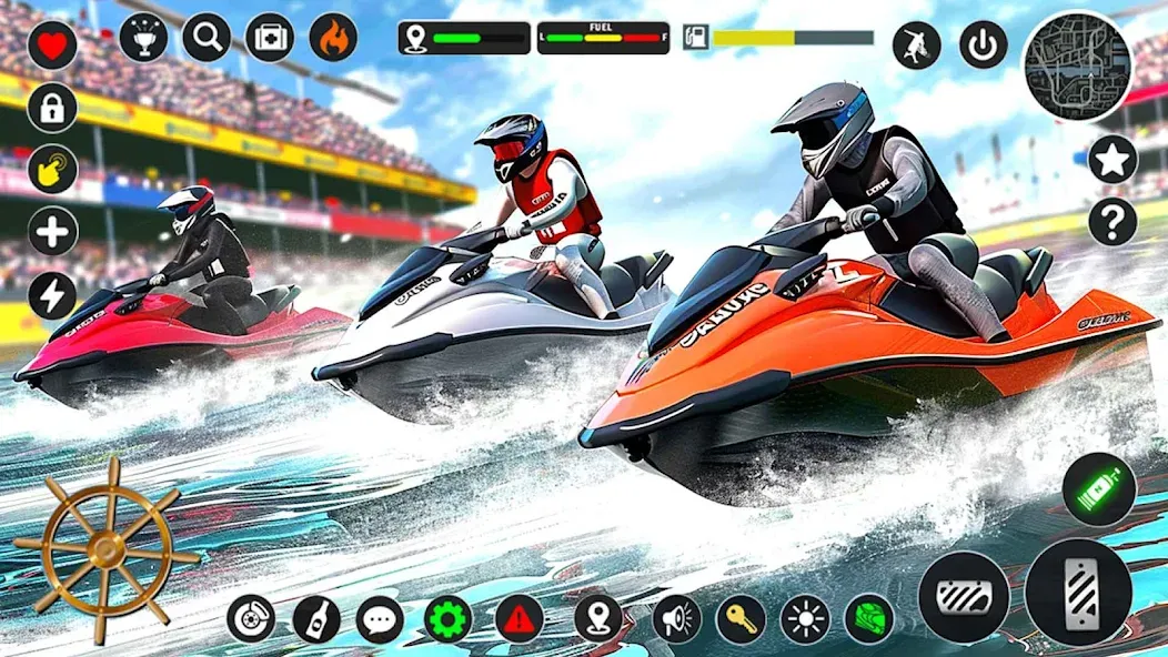 Jetski Boat Racing: Boat Games (Джетски Гонки на лодках) [МОД: Много денег, Монет и Все открыто] Screenshot 5