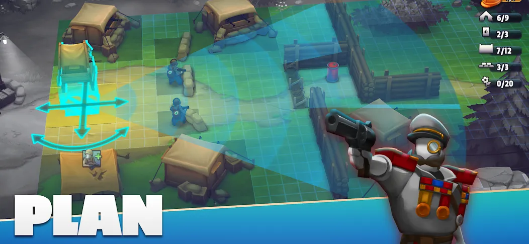 GUNS UP! Mobile War Strategy [МОД: Много денег, Монет и Все открыто] Screenshot 2