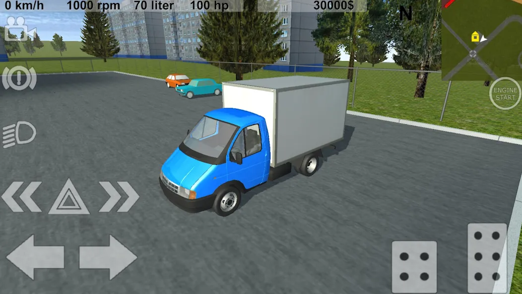 Russian Light Truck Simulator (Русский Симулятор Легкого Грузовика) [МОД: Все открыто, Дополнительные деньги и Меню MOD] Screenshot 1