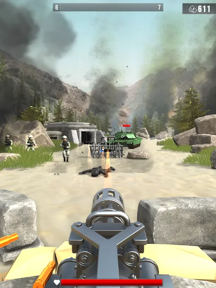 Infantry Attack: War 3D FPS (Инфантерийская атака) [МОД: Много монет, Открытые уровни и Мега MOD] Screenshot 5