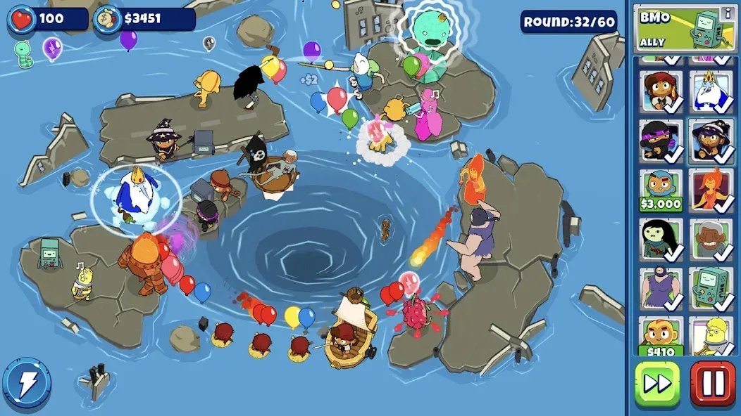 Bloons Adventure Time TD (Блунс Приключения Времени ТД) [МОД: Бесконечные деньги, Монеты и Мега MOD] Screenshot 2