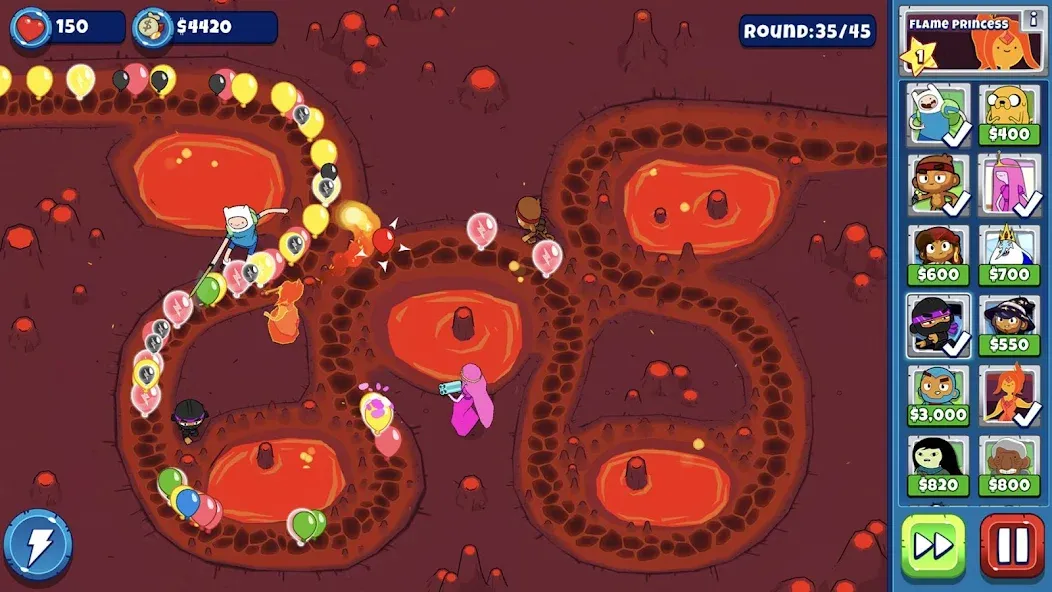 Bloons Adventure Time TD (Блунс Приключения Времени ТД) [МОД: Бесконечные деньги, Монеты и Мега MOD] Screenshot 4