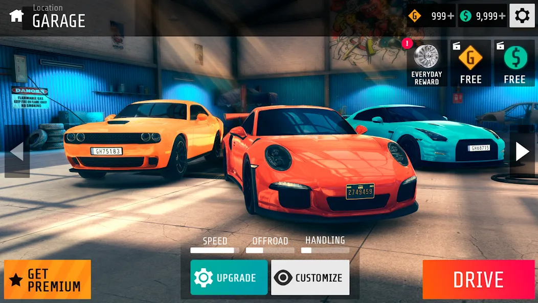 NS2 car racing game [МОД: Меню, Бесконечные монеты и Открытые уровни] Screenshot 3