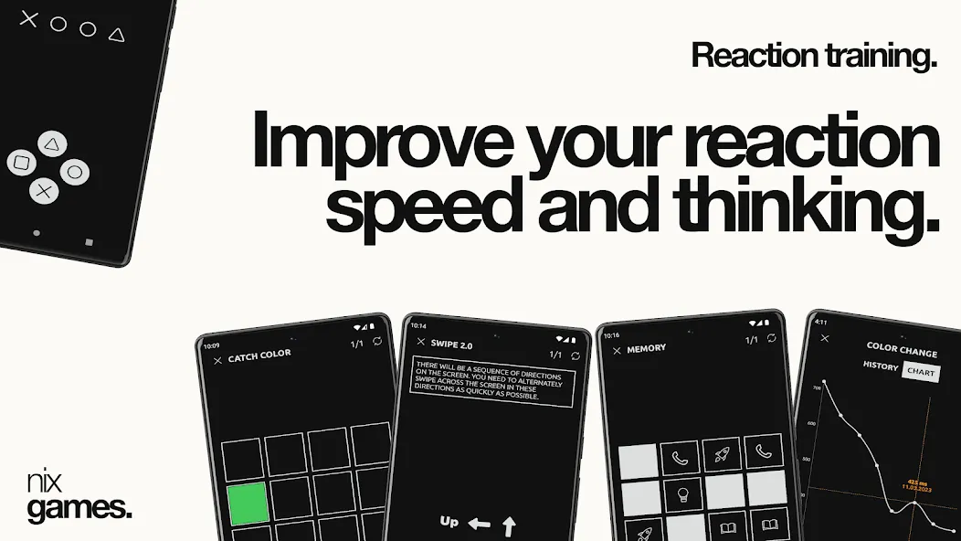 Reaction training [MOD: Меню/Много денег] - Скриншот 1