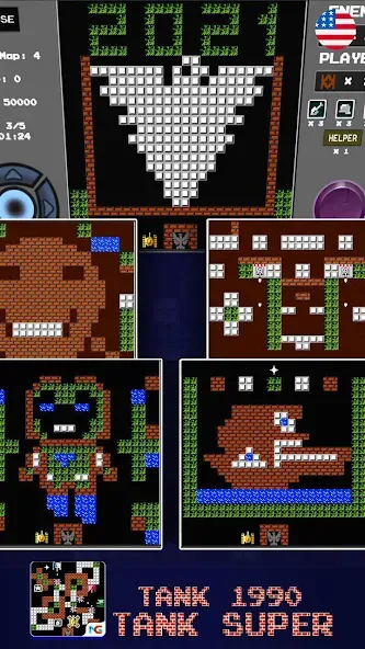 Tank 1990: Battle City Tank [МОД: Много монет, Открытые уровни и Мега MOD] Screenshot 2
