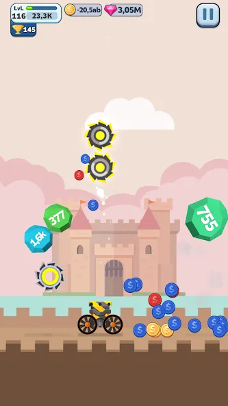 Ball Blast Cannon blitz mania (Балл Бласт Кэннон блиц мания) [МОД: Меню, Бесконечные монеты и Открытые уровни] Screenshot 4