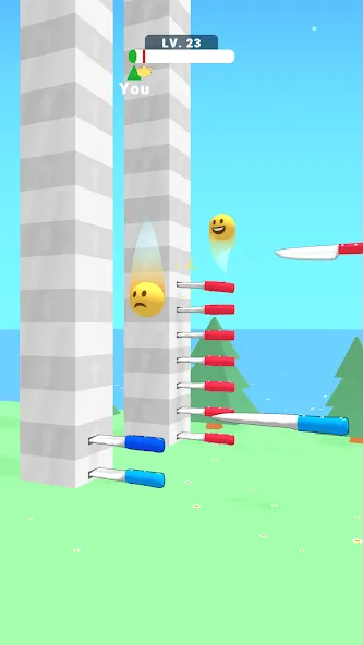 Ball Up: Knife Racing (Болл Ап) [МОД: Меню, Бесконечные монеты и Открытые уровни] Screenshot 2